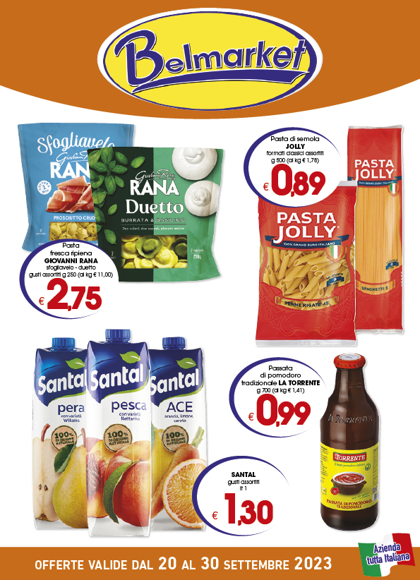 Offerte dal 20 al 30 settembre