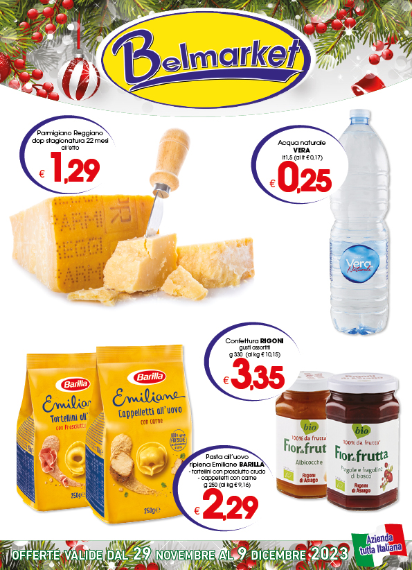 Offerte dal 29 Novembre al 9 Dicembre